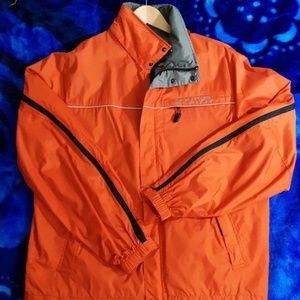 Mens Nautica small jacket orange competition.